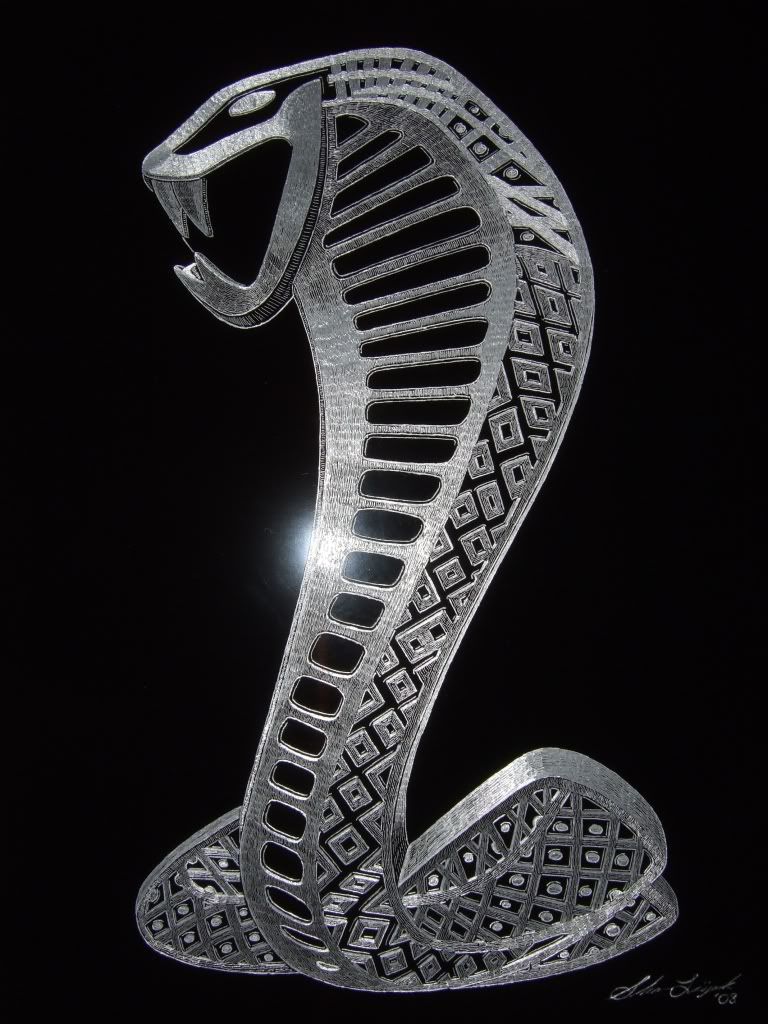 Shelby Cobra GT500 Engraved On Painted Aluminum Photo by